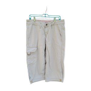 Levi's Low Slouch Capri Pants Womens Juniors Size 11 Khaki Capris Cargo Twill